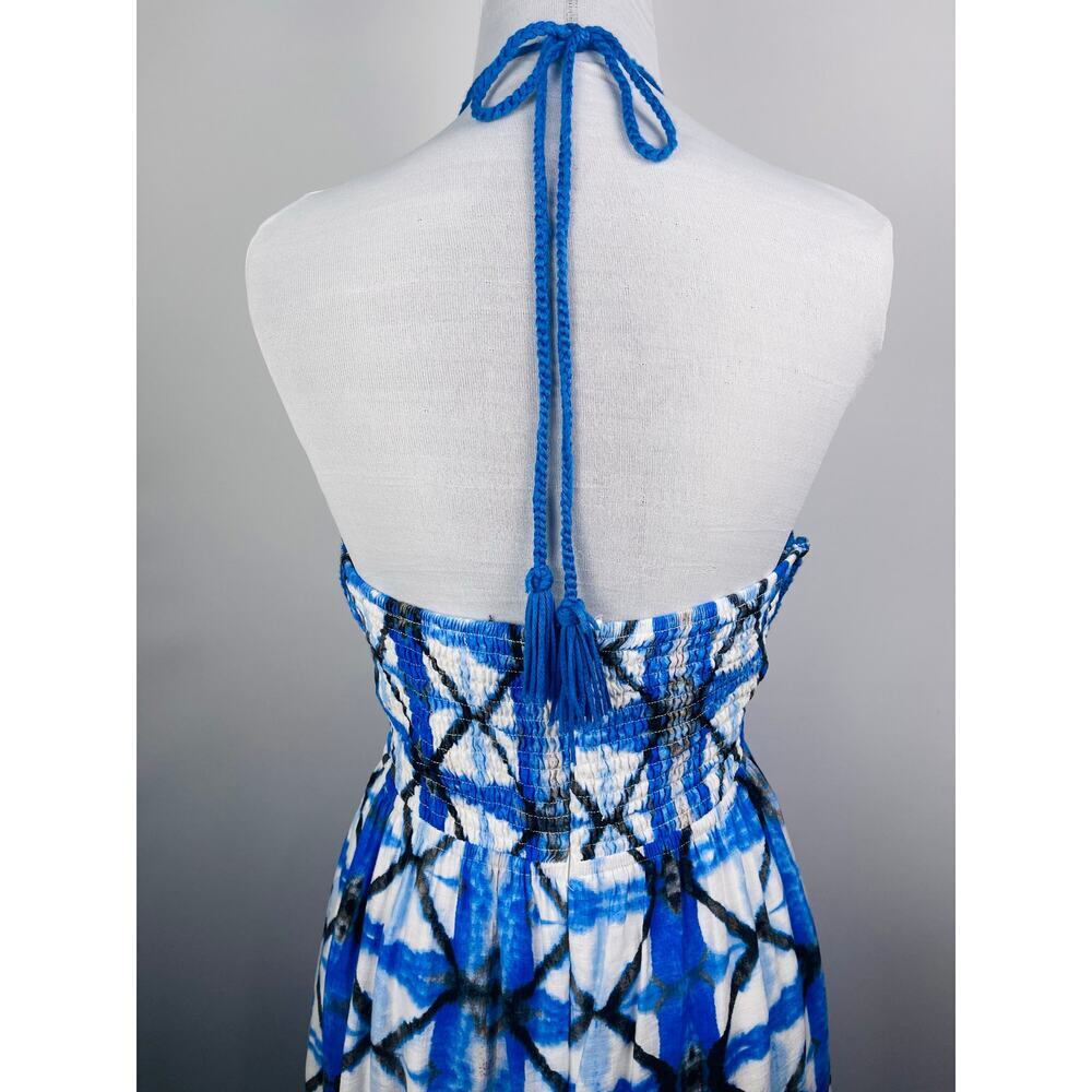 NWOT AQUA Blue Crochet Top Tie-Dye Midi Dress Size M​ - Picture 7 of 9